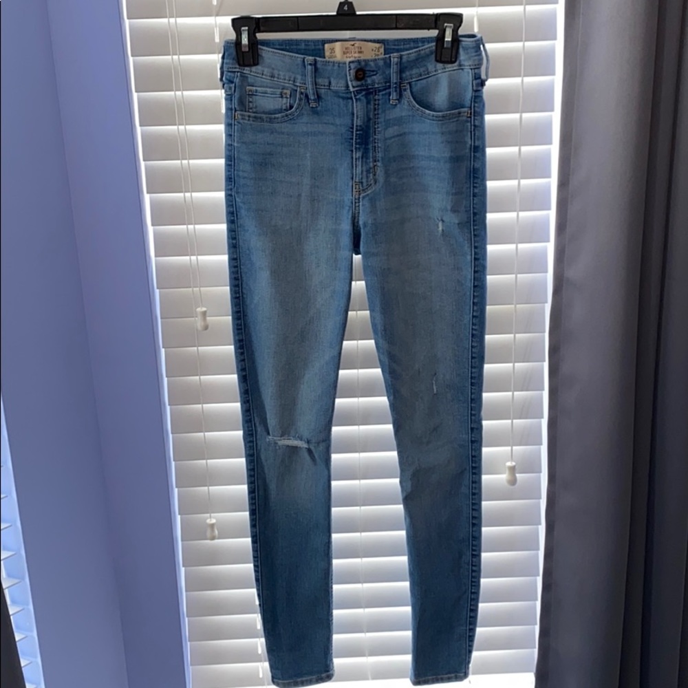 hollister super skinny high rise jeans